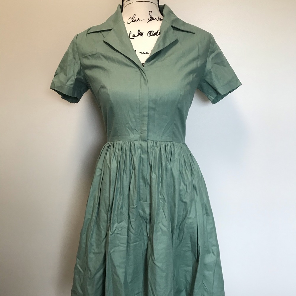 Hearts and Found Trudie Dress Green Shirtdress